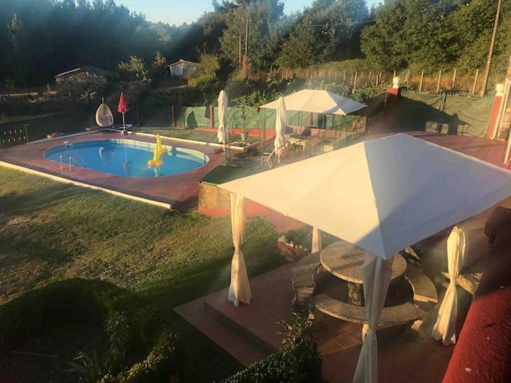Alojamiento Entero Con Piscina Y Jardin. Ourense Exterior foto